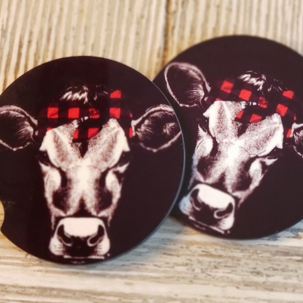Set of 2 Car coasters (handmade)